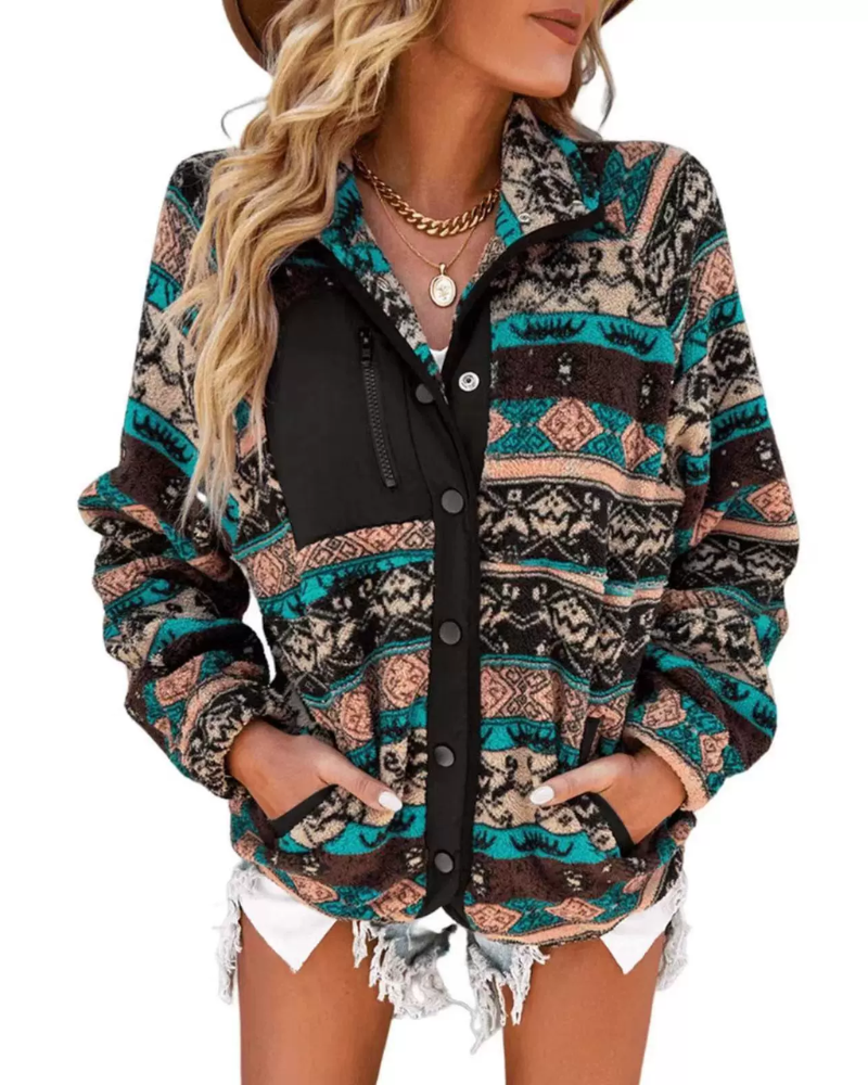 Aurea - Leichte warme Jacke mit langen Ärmeln und Reißverschluss