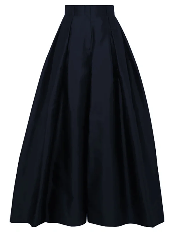 Klara - Lockere Hose mit hoher Taille weitem Bein und Plissee Taschen