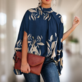 Amira – Stylische Fledermausärmeln Bluse mit Rundhalsausschnitt und lockere Passform