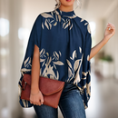 Amira – Stylische Fledermausärmeln Bluse mit Rundhalsausschnitt und lockere Passform