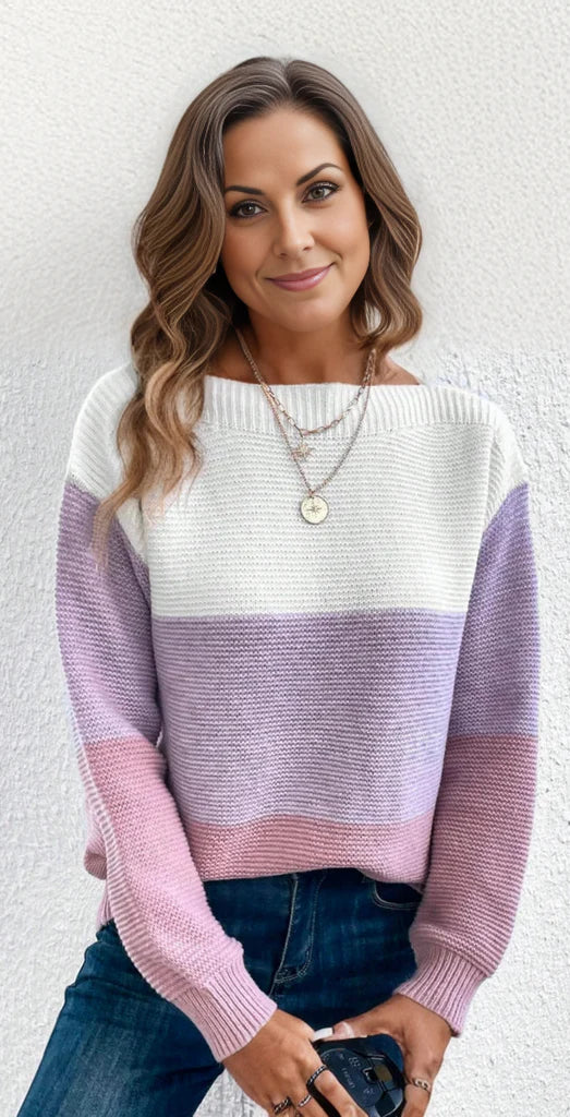 Demi – Stylischer Langarm Pullover Mit Rundhalsausschnitt