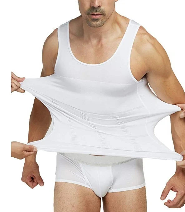 Alwin - Schlanke Passform Kompression Body Shaper mit Bauchkontrolle und unsichtbarem Unterhemd Design | 1+1 Frei