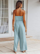 Veronica – Stylischer Off Schulter Jumpsuit mit ärmellosem Schnitt und weitem Bein