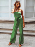 Veronica – Stylischer Off Schulter Jumpsuit mit ärmellosem Schnitt und weitem Bein