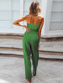 Veronica – Stylischer Off Schulter Jumpsuit mit ärmellosem Schnitt und weitem Bein