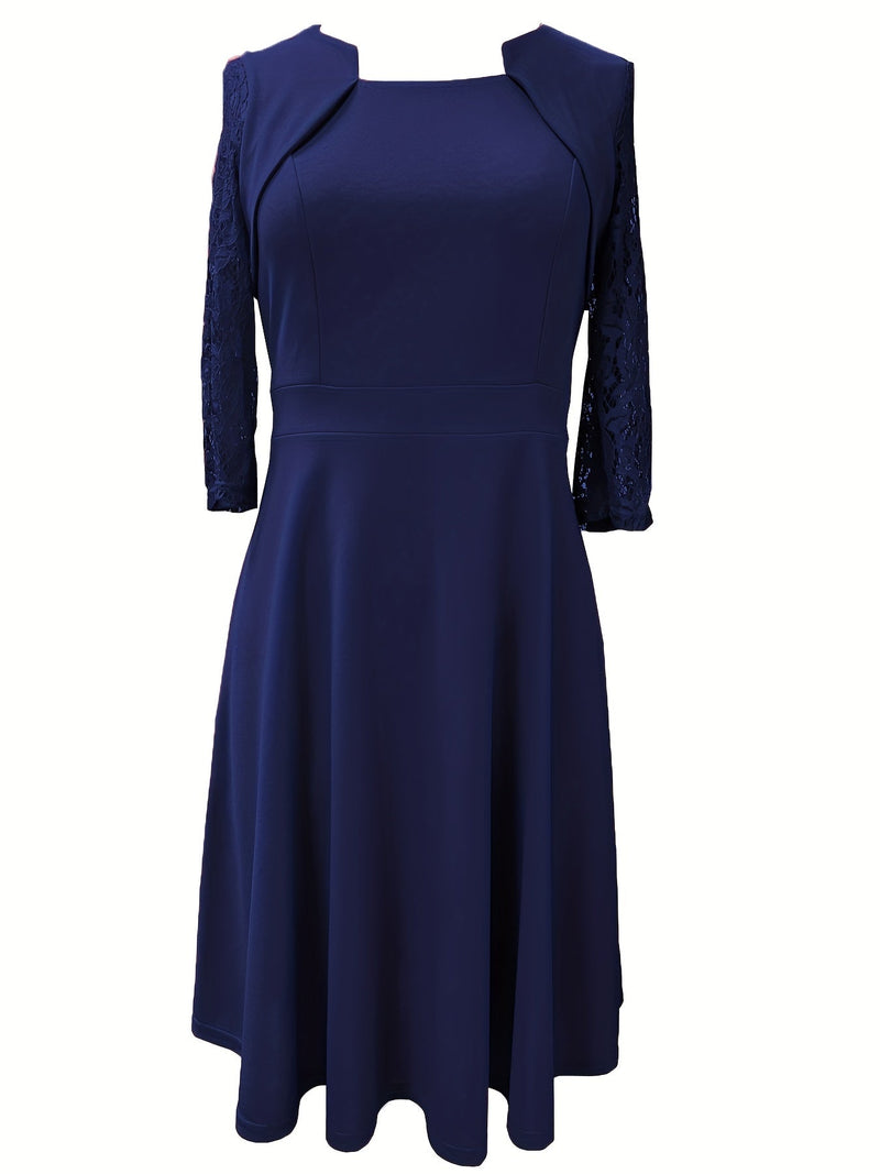 Emma – Elegantes Kleid mit langen Ärmeln und quadratischem Ausschnitt