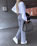 Zofia – Zweiteiliges Satz mit Langarmshirt und Lockere Passform Hose