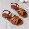 Eliane - Flache Riemchensandalen mit gepolstertem Fußbett und rutschfestem Gestaltung