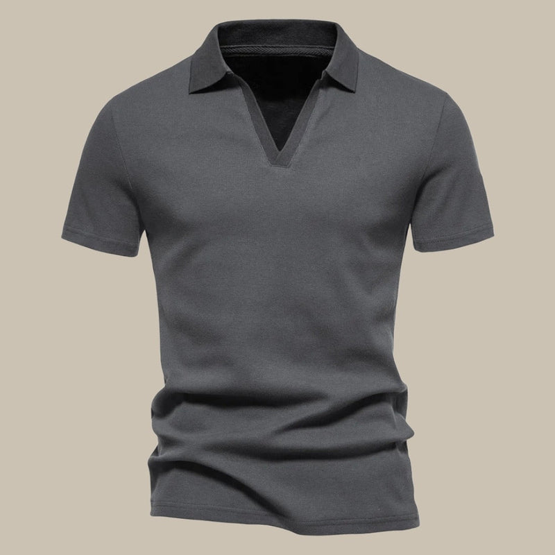 Felix – Lässiges Slim Fit V Ausschnitt Shirt mit kurzem Arm