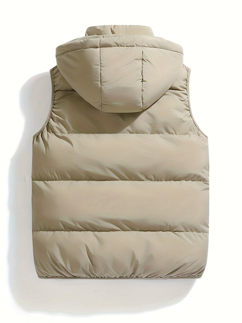 Leo - Warm Ärmellos Kapuze Jacke Mit Reißverschluß