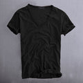Rainer – Locker sitzendes V Ausschnitt Shirt mit kurzen Ärmeln