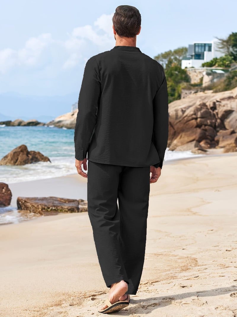 Carl – Zweiteiliges Satz mit Langarmshirt und Lockere Passform Hose