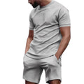 Smith – Elegantes Zweiteiler-Set mit Kurzarm-T-Shirt und Shorts mit Kordelzug und Seitentaschen