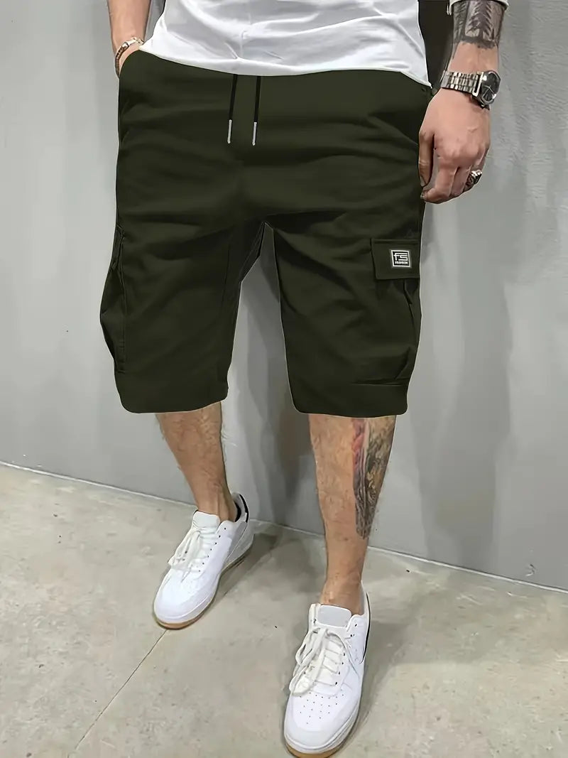 Adolf - Bequeme Cargo Kurze Hosen mit Kordelzug in der Taille und mehreren Taschen