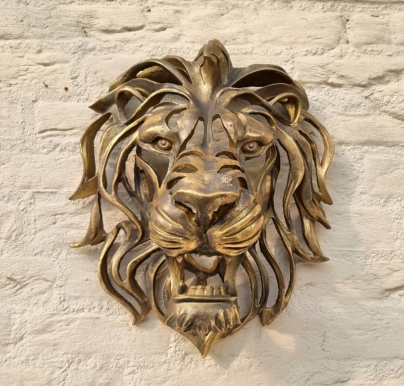 RegalRoar – Markante Löwenkopf Wandskulptur für luxuriöse Präsentation