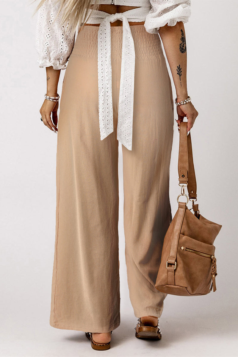 Zophia – Locker geschnittene Hose mit hoher Taille Taschen und weitem Bein