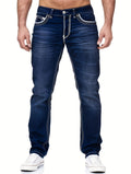Dylan – Jeans mit Reißverschluss mit Fünf Tasche-Design und Kontrastnähten