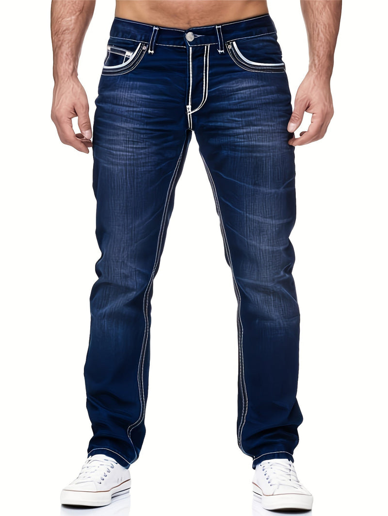 Dylan – Jeans mit Reißverschluss mit Fünf Tasche-Design und Kontrastnähten