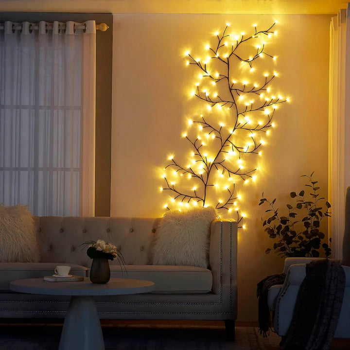 GlowNest - Einzigartig Flexibel Baumschmuck Weidenrebe Lichter