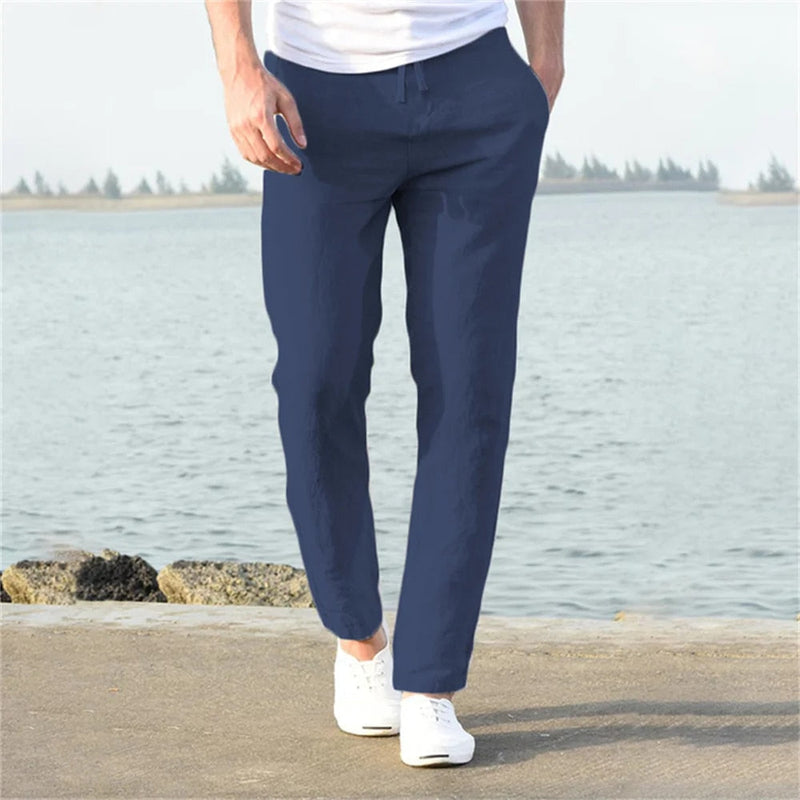 Anton – Leichte lange Hose mit elastischem Bund und Seitentaschen