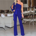Amelie – Eine Schulter Schlanke Passform Jumpsuit mit offenen Ärmeln für einen modernen Look