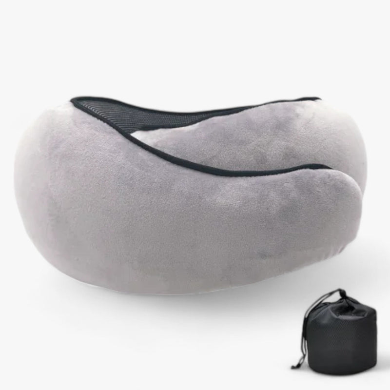 TripNest – Verstellbares Reise Nackenkissen mit ergonomischer Unterstützung und Tragetasche