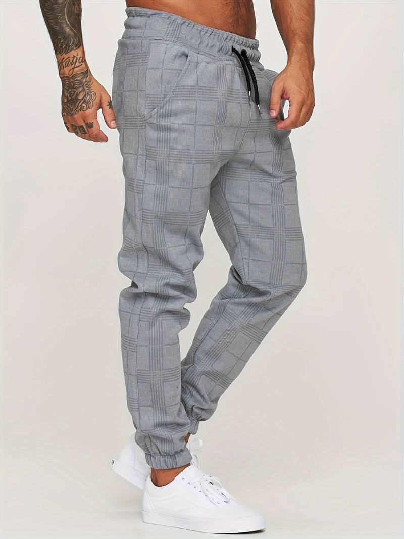 Anton – Lässige Hose mit Streifenmuster Kordelzug in der Taille und Taschen