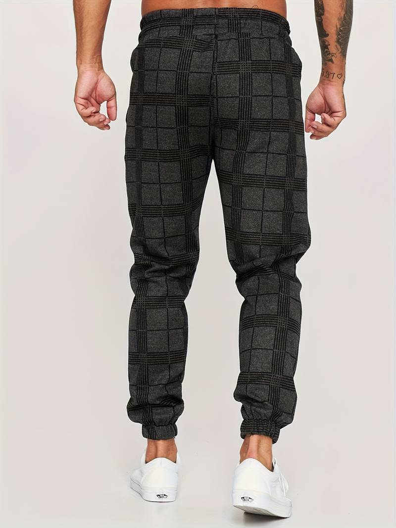 Anton – Lässige Hose mit Streifenmuster Kordelzug in der Taille und Taschen