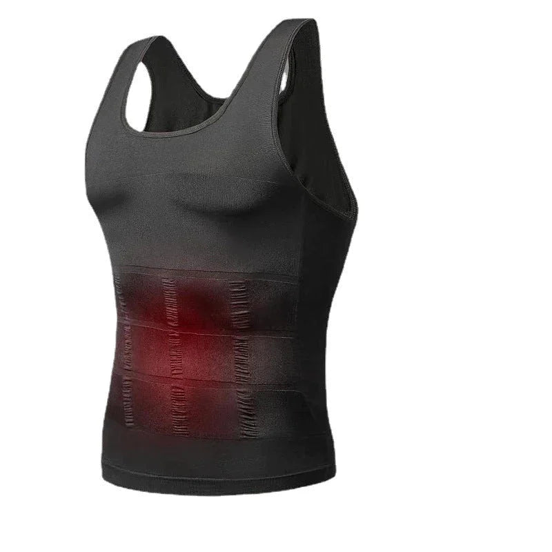 Alwin - Schlanke Passform Kompression Body Shaper mit Bauchkontrolle und unsichtbarem Unterhemd Design | 1+1 Frei
