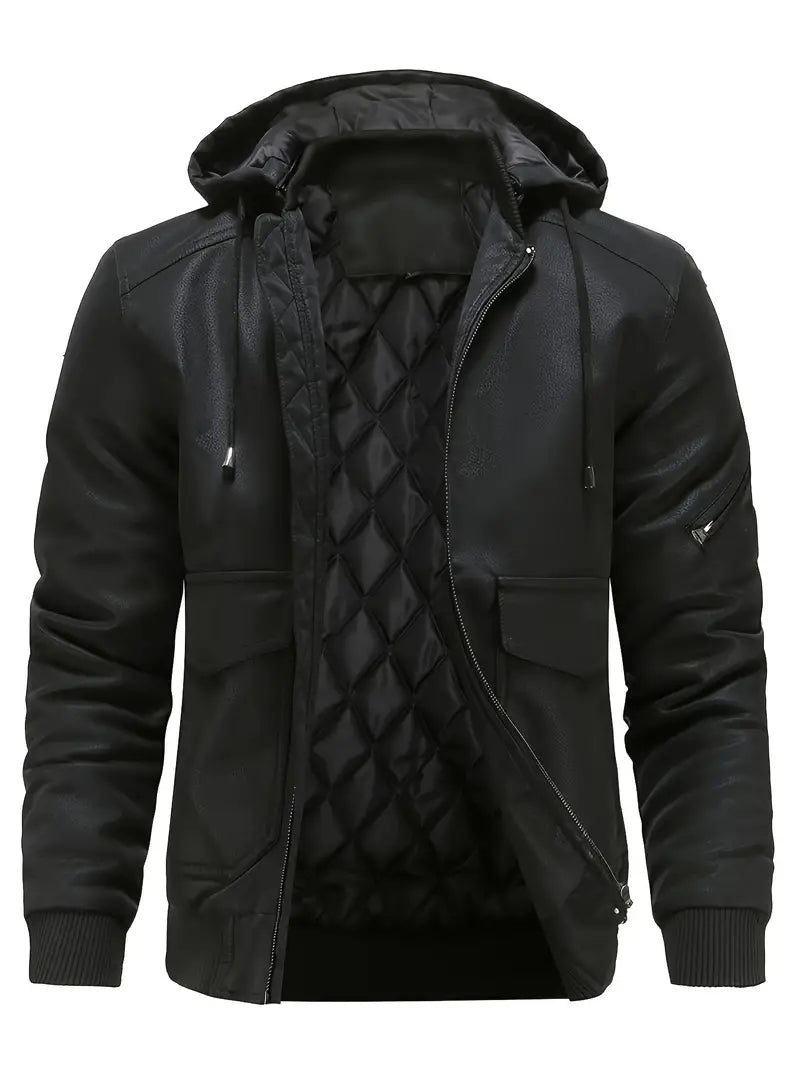 Axel - Langärmelige Reißverschluss Kapuze Jacke Mit Taschen