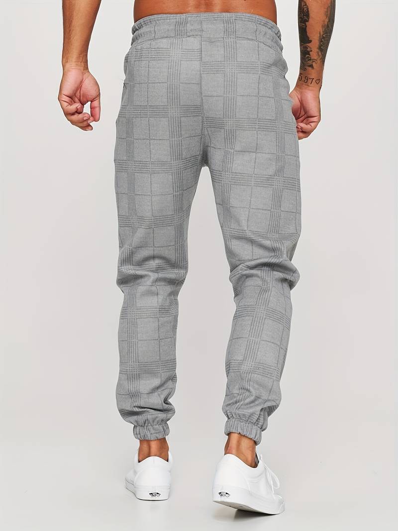 Anton – Lässige Hose mit Streifenmuster Kordelzug in der Taille und Taschen