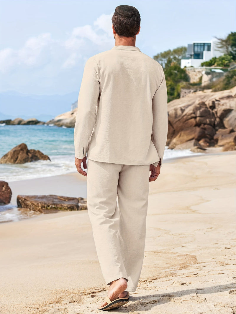 Carl – Zweiteiliges Satz mit Langarmshirt und Lockere Passform Hose
