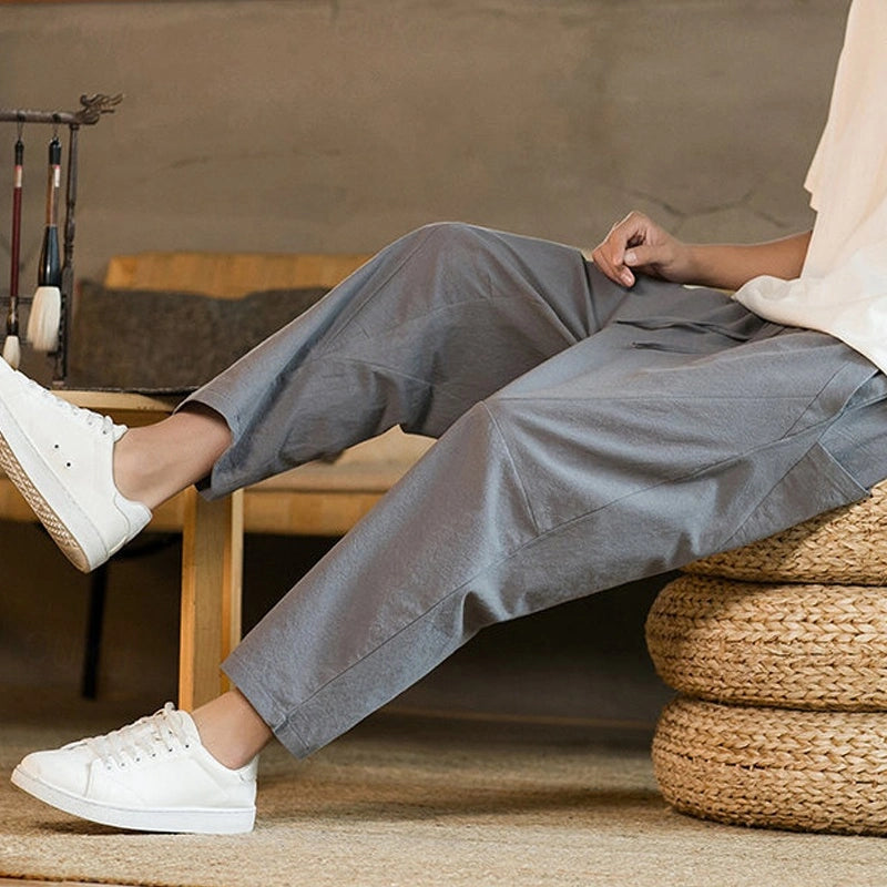 Carl – Atmungsaktive Hose mit lockerer Passform Taschen und Kordelzug in der Taille