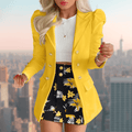 Noelia – Modischer Langarm Blazer mit Reverskragen und Blumendruck