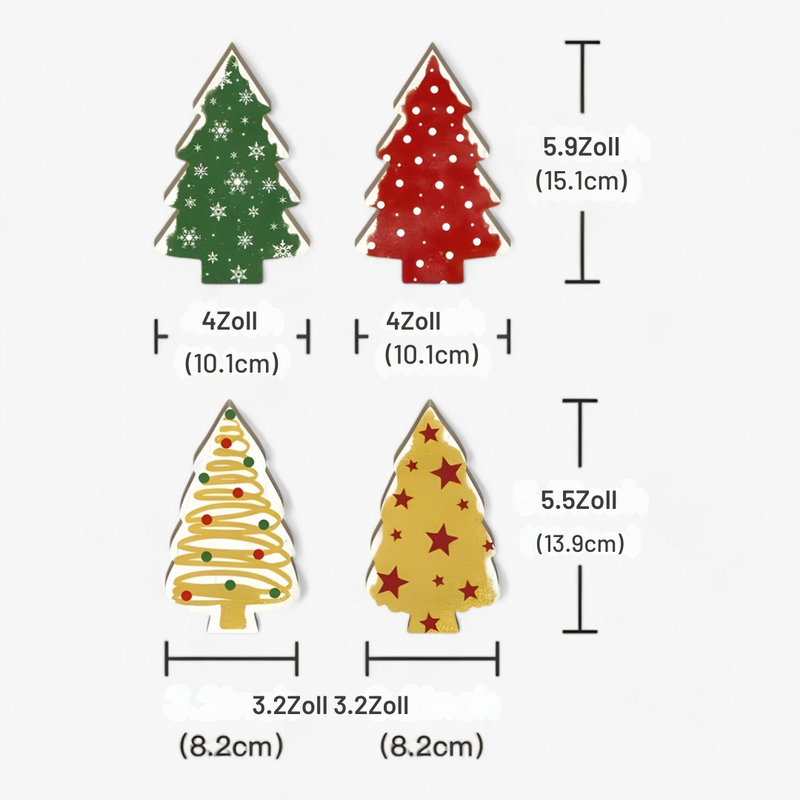 Timberleaf - Dekoration Weihnachten Baum Tabelle 4 Stücke Satz