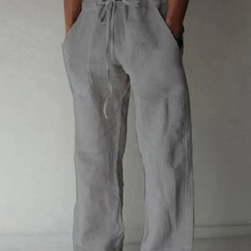 Stefan - Leichte locker sitzende Hose mit funktionellen Taschen mit Kordelzug