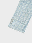 Zehra - Karierter Blazer mit Reverskragen langen Ärmeln und Knöpfen