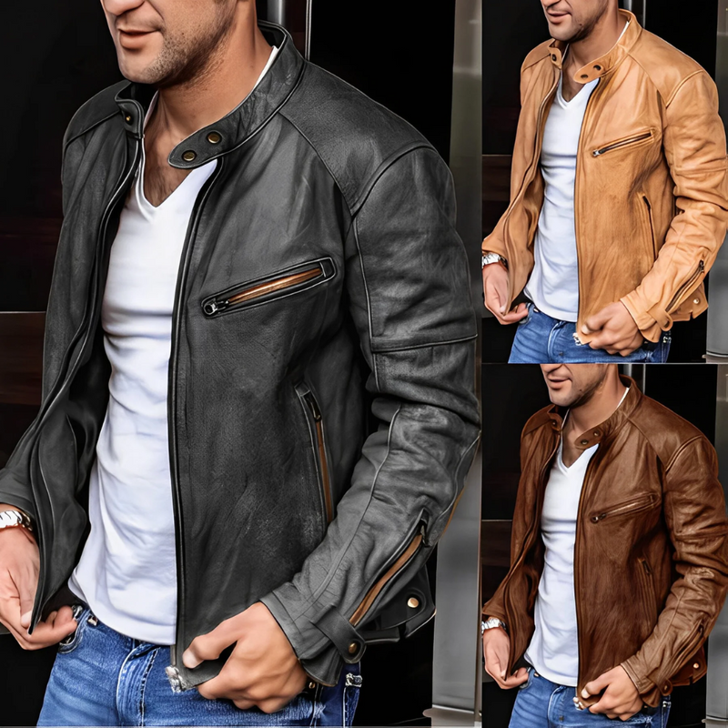 Philipp - Lässige Langärmelig Mehrere Taschen Winddichte Jacke mit Reissverschluss