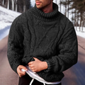 Rafael - Warmer Langärmelig Lose Passform Rollkragenpullover Strickpullover