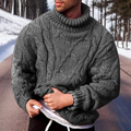 Rafael - Warmer Langärmelig Lose Passform Rollkragenpullover Strickpullover