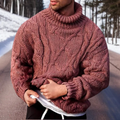 Rafael - Warmer Langärmelig Lose Passform Rollkragenpullover Strickpullover