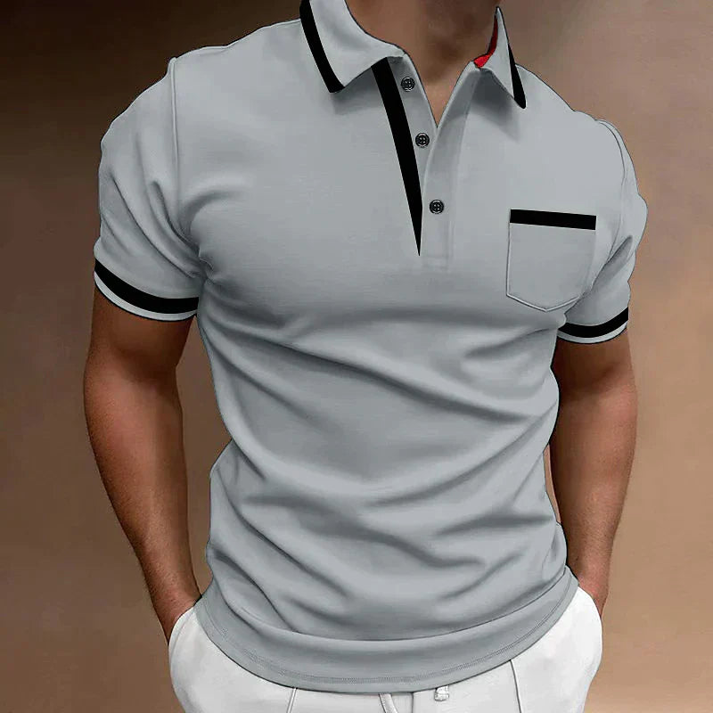 Conrad – Elegantes Kurzarm Poloshirt mit Knöpfen und Tasche