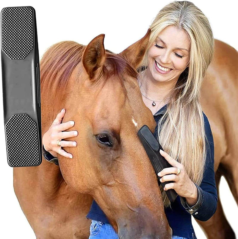EquiShine - Pferdepflegebürste zur Reinigung Massage und Haarentfernung