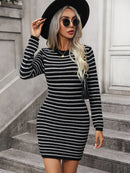 Elena - Schick Lang Ärmel Mini Kleid