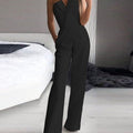 Anya - Modischer ärmelloser Jumpsuit in schmaler Passform mit Taschen