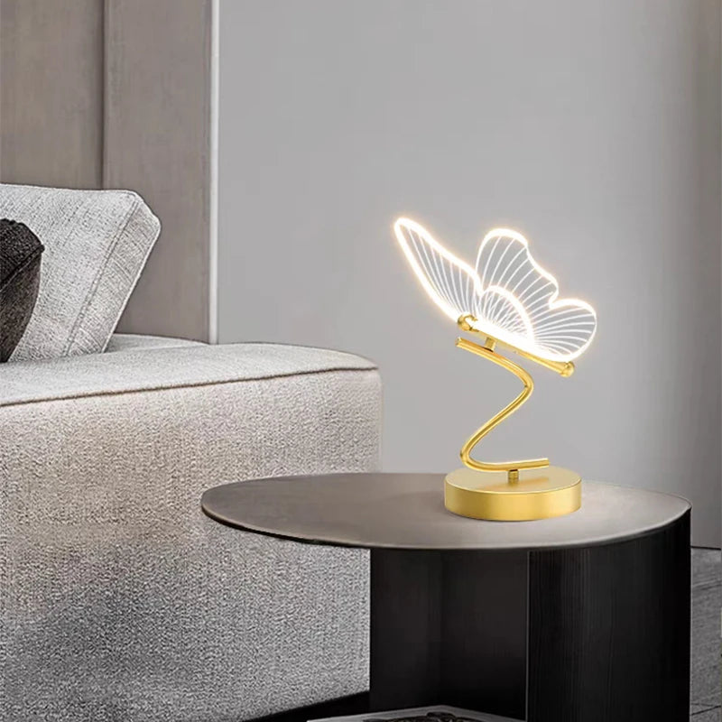 LumiWing – LED Schmetterlings Tischlampe mit verstellbarem Licht und Schalter