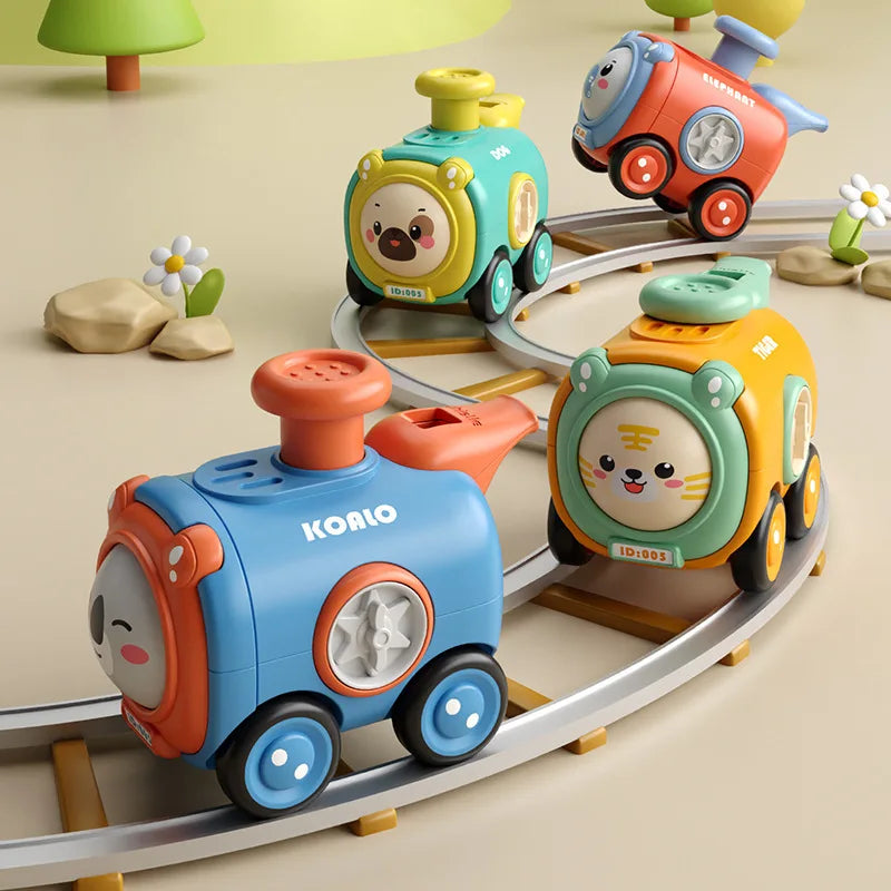 TootleTrek – Mini Eisenbahnspielzeug mit Tiergesichtern Pfeifgeräuschen und Berührungsreaktionen