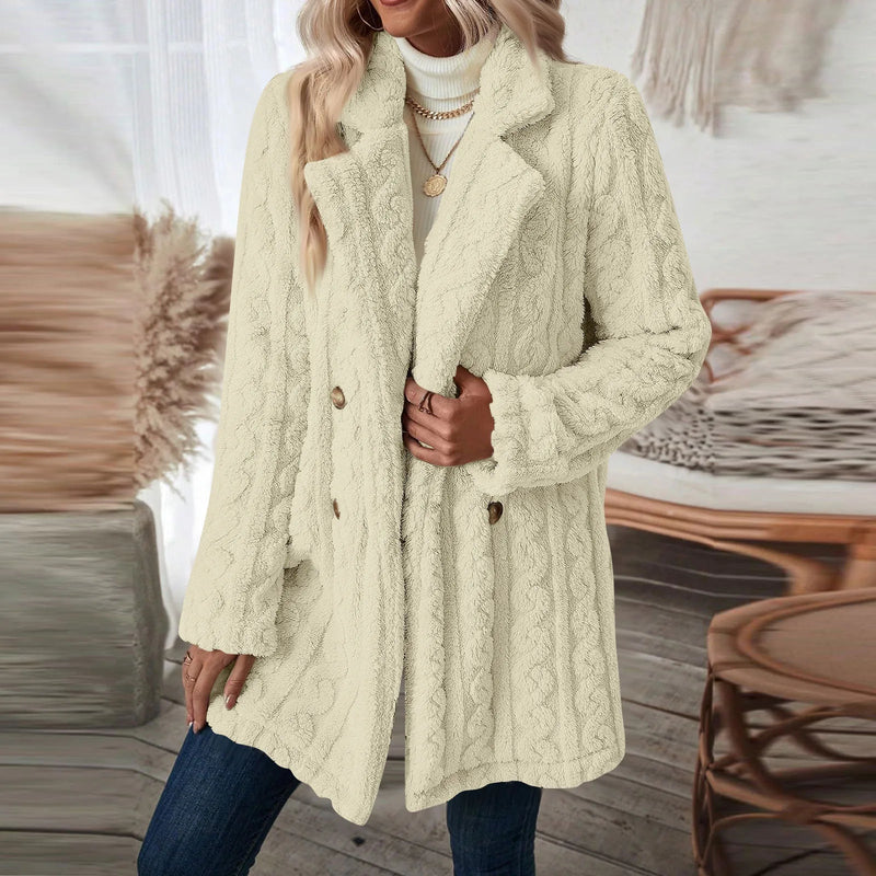 Clara - Warmer Langärmelig Reversmantel Mit Schaltflächen