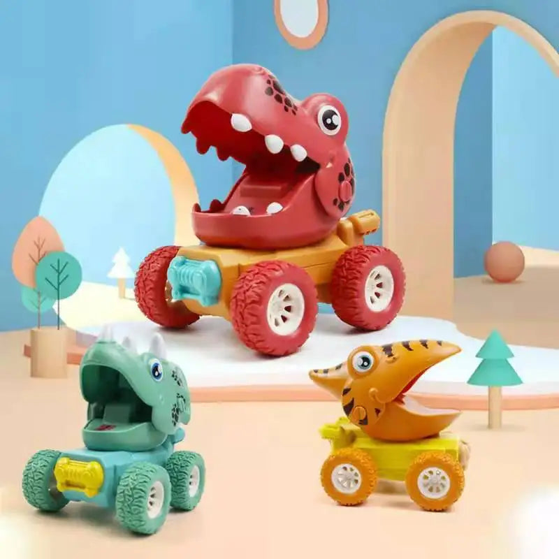 RexRoller – Dinosaurier Spielzeugauto zum Schieben und Fahren mit actionreichem Spielspaß
