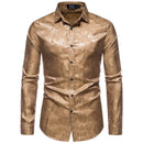 Adrian – Tailliertes Hemd mit Blumenmuster mit Knopfleiste und klassischem Kragen